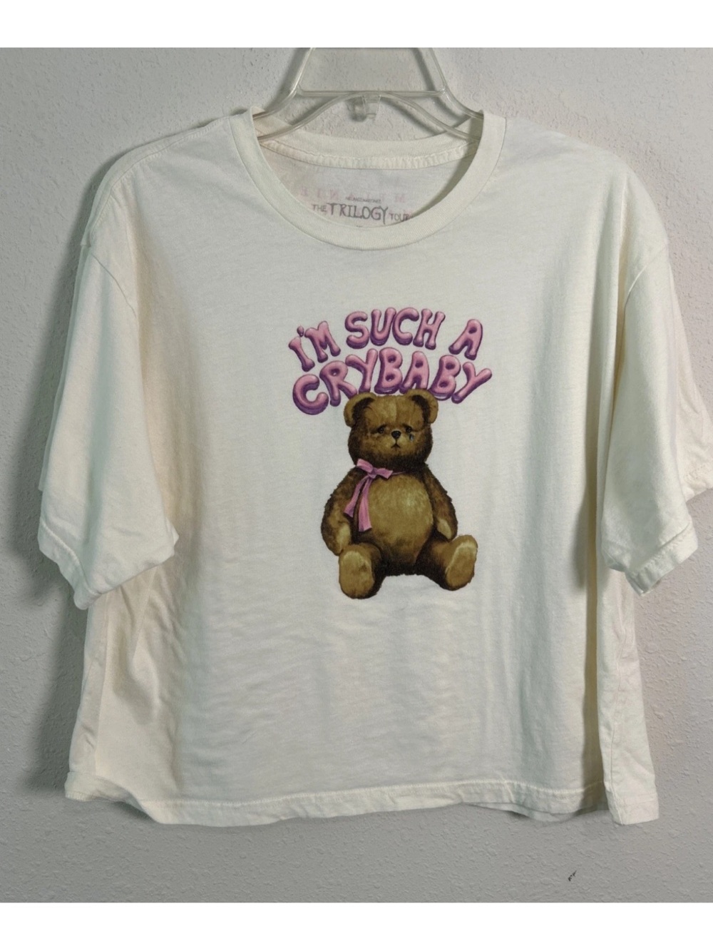 Melanie Martinez CryBaby Trilogy Tour Cropped Tee Off White Teddy Bear Sz XL